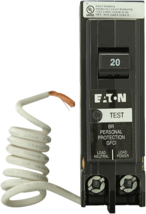  A single-pole GFCI circuit breaker for personal protection (Eaton) 