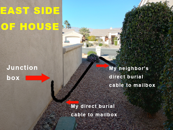  Direct burial cables from my and my neighbor'a house 