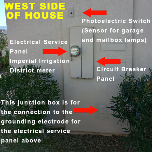  My service and photoelectric switch - a typical configuration here in Sun City Palm Desert 