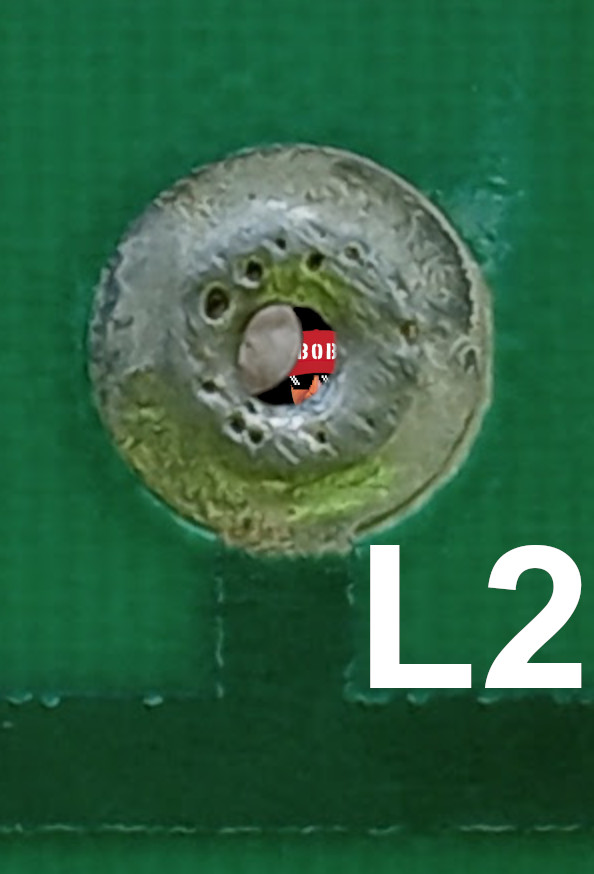  A poor solder joint at the L2 terminal 